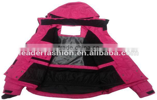 100% nylon ladies high quality Ski /snow jacket & winter jacket &windproof&waterproof&breathable