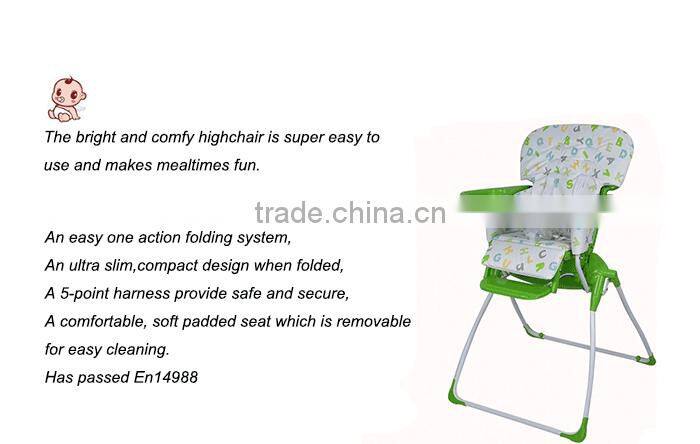 Manufacturer High Quality EN14988 Certificate Simple Design Comfortable Safety Baby High Chair Best