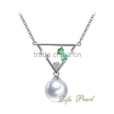 2015 Factory Direct Sale 14Carat White Gold Freshwater Pearl Necklace Jewelry Wholesale Necklace Mounting