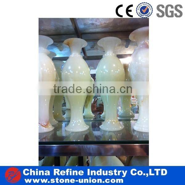 fashional green onyx flower vase