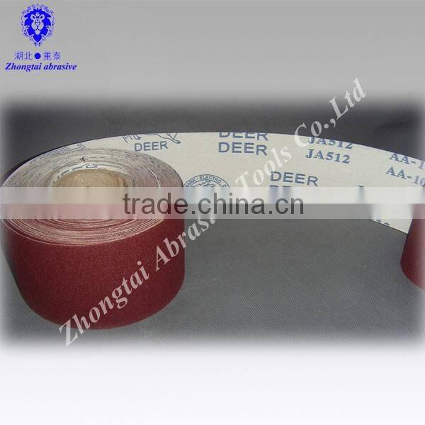 1.4m*50m deer brand JB-5 soft abrasive cloth roll used by hand
