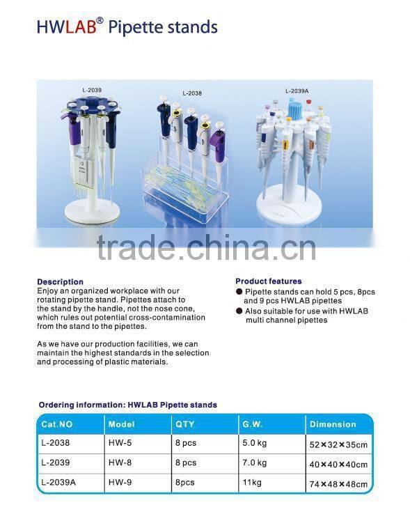 HWLAB Pipette stand for Micropipette laboratory, Can be placed 5/8/9 pipettes