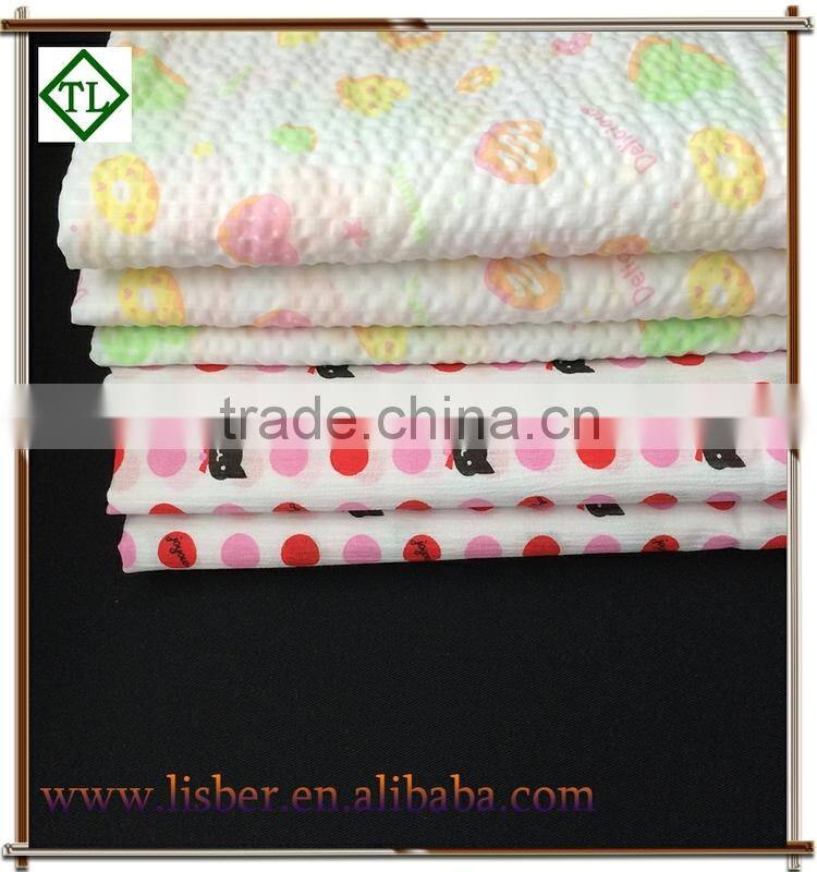 100 Cotton High Quality For Baby Seersucker Fabric Wholesale