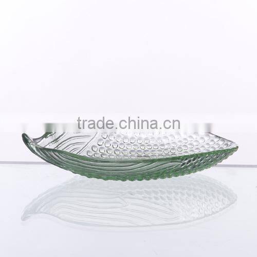 Green Color Glass Dip Bowl in Heart Shape