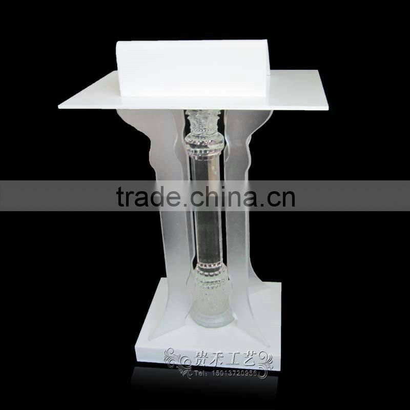 high-end clear acrylic glass pulpit for church