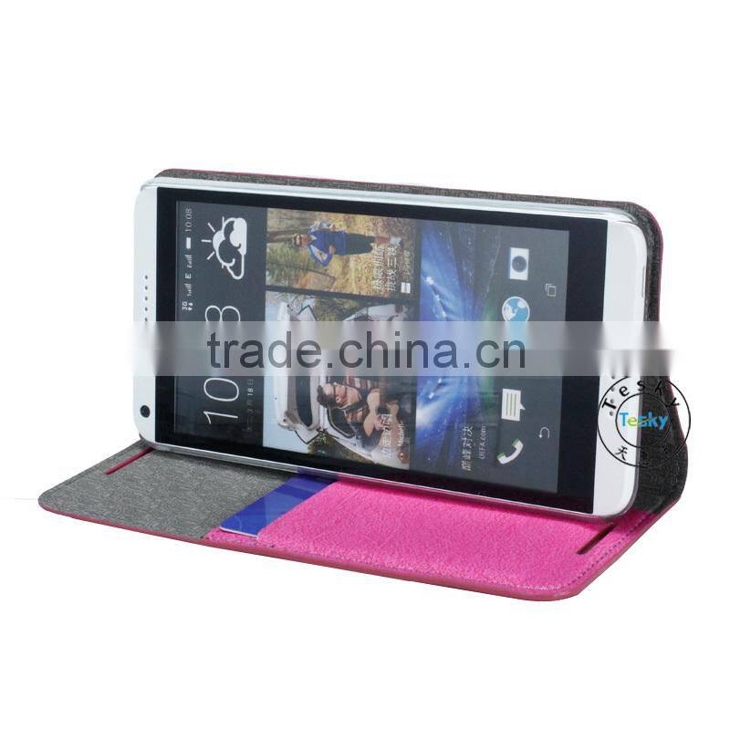 2014 HOT SELLING FLIP PU LEATHER CASE COVER FOR HTC DESIRE 816