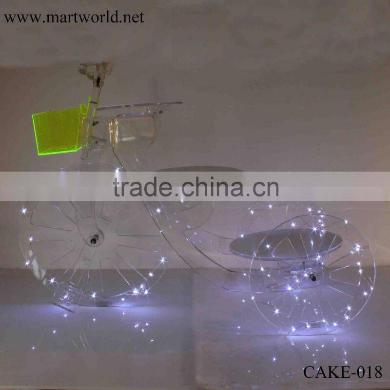 amazing bicycle shape acrylic wedding cake stand cake decoration wedding decoration wholesale cake decorating supplies CAKE-018