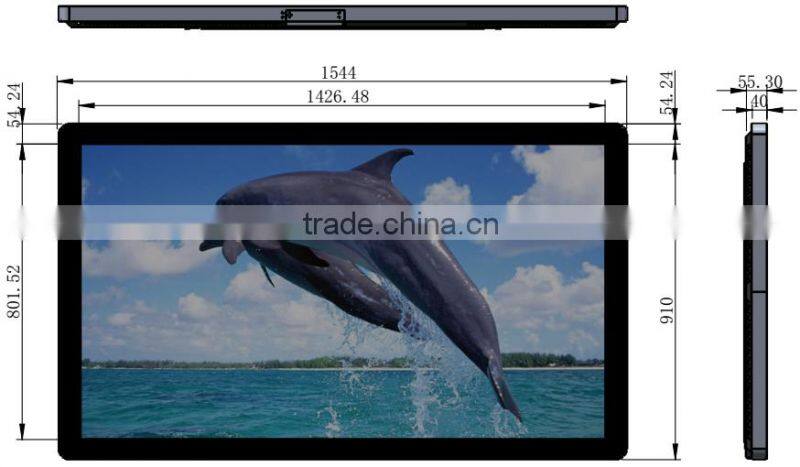 65 Inch indoor wall mounted digital signage LCD advertising player