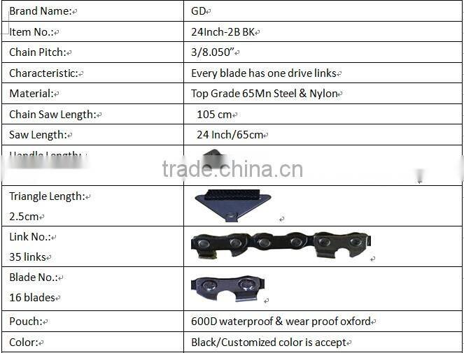 portable chain saw Type and Petrol / Gas Power Type gasoline chain saw Spart parts