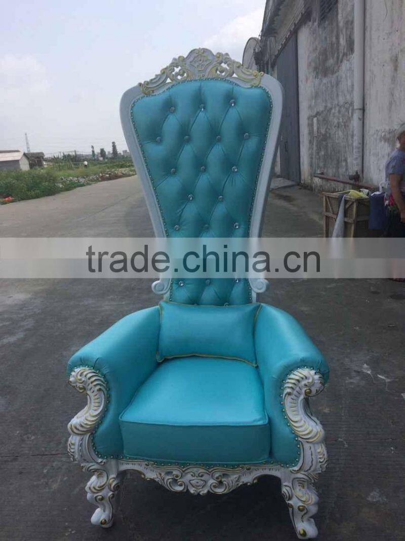 Cheap Golden Silver Classic Antique Reproduction Wooden Royal King Throne Chair