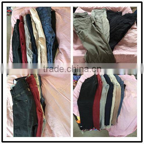 Hot sale men tergal pants in bales,cheap but good quality used clothing