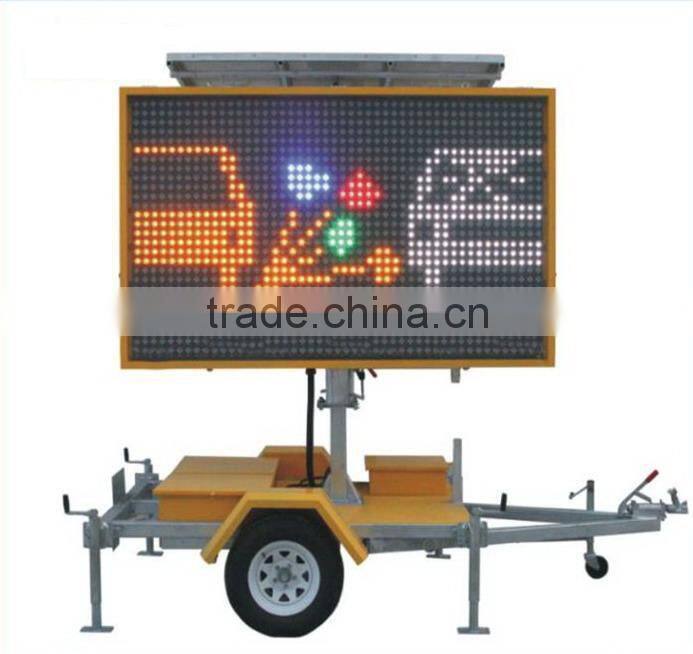 Solar Traffic VMS Sign Trailer/Solar LED Moving Message Sign Trailer