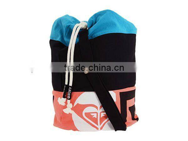 Fashion cotton drawstring bag backpack