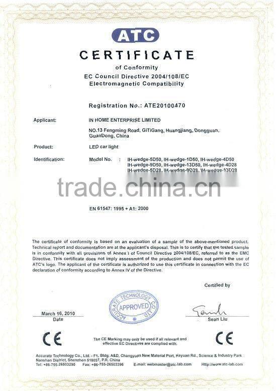 12V 0.5 W Led Marine BA9S Lights