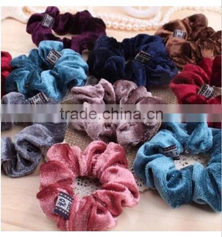 Women Elastic Scrunchie Ponytail Holder Satin Hair Band Hair Rope Hoops