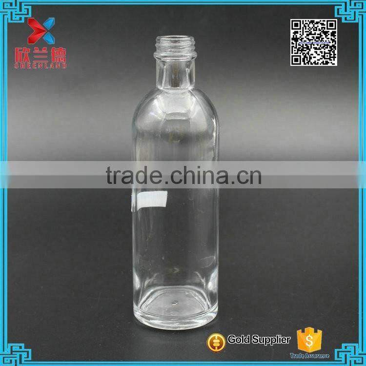 wholesale 200ml unique clear round glass wine bottle/small bottles
