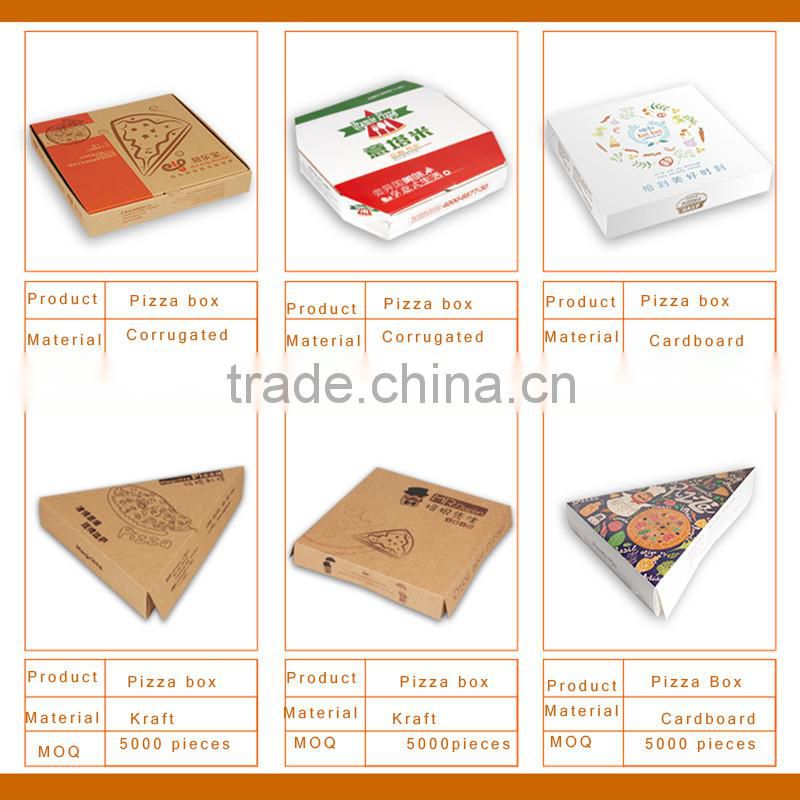 triangle shape top delivery box custom printing pizza box