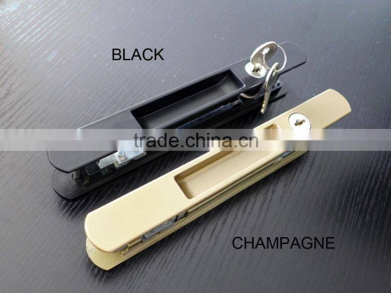 Aluminium Sliding Window and Door lock with key, UPVC profile window materials