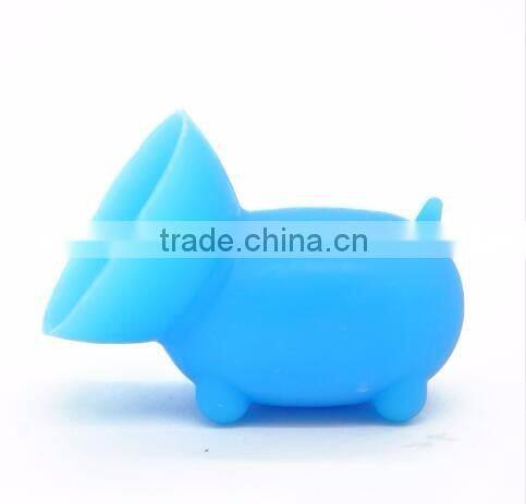 cute animal shape silicone phone sucker/pig phone holder