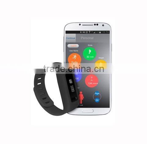 pedometer bluetooth health tracking OLED bracelet silicone fitness tracker bracelet