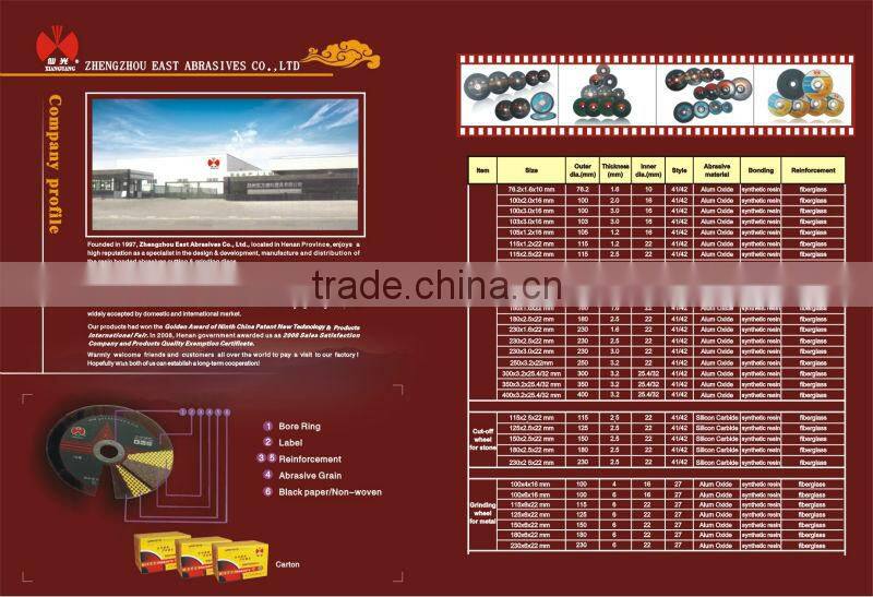 High power inox cutting wheels for metal