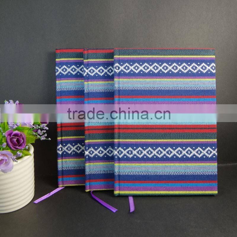 fashion color stripe canvas write note book