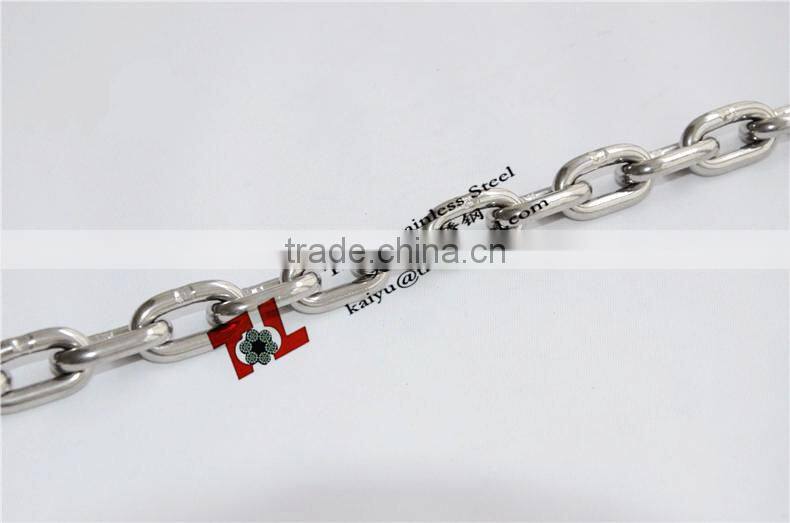 304 316 Stainless Steel DIN766 Short Link Chain with Diameter 5mm