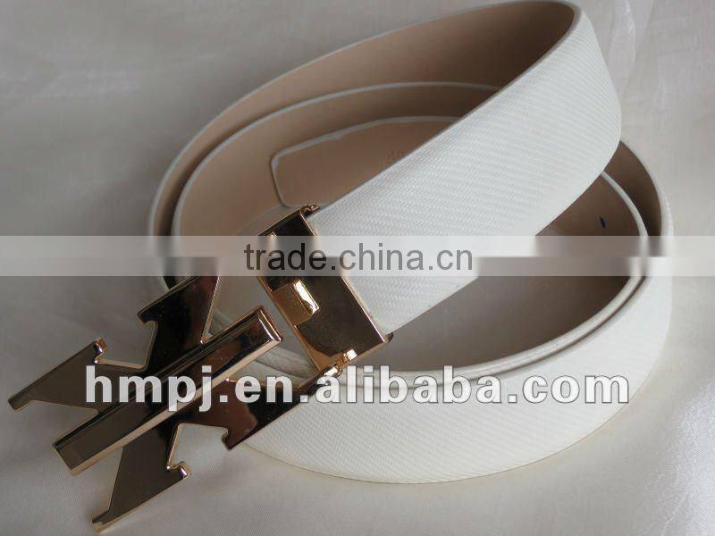 Hotsale white high quality italian real leather belts for men