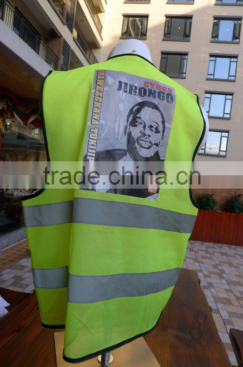 printing safety vest green reflective traffic vest emergency reflective vest
