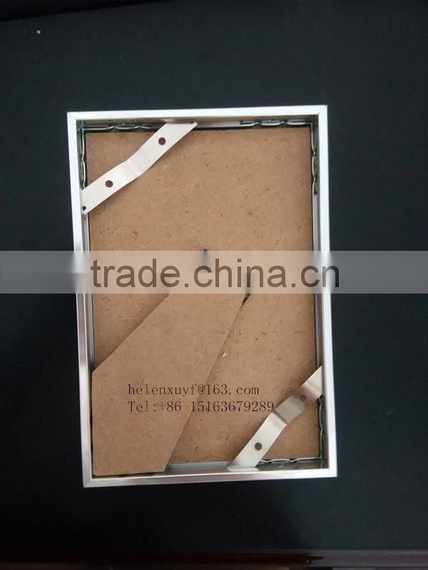 4x6in shiny silver color aluminum photo frame