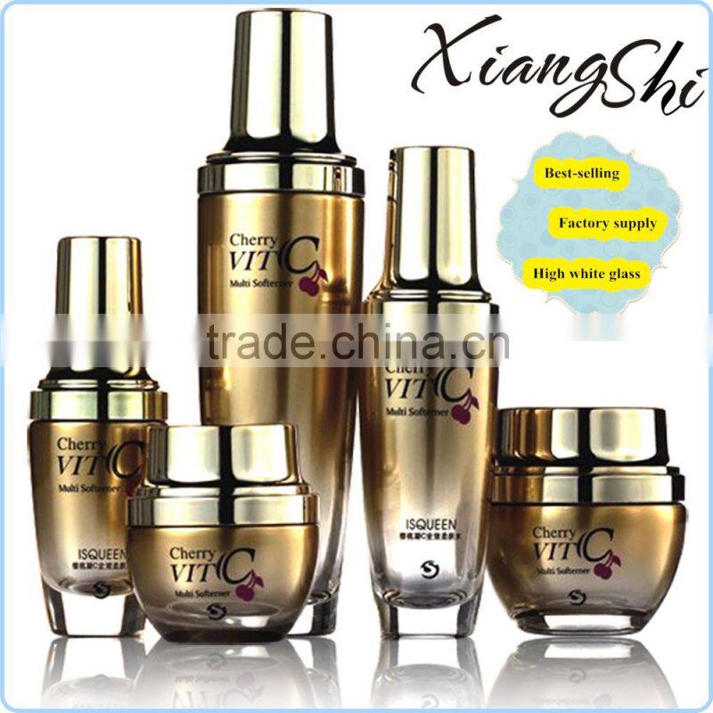 travel cosmetic bottle set glass jar and bttle