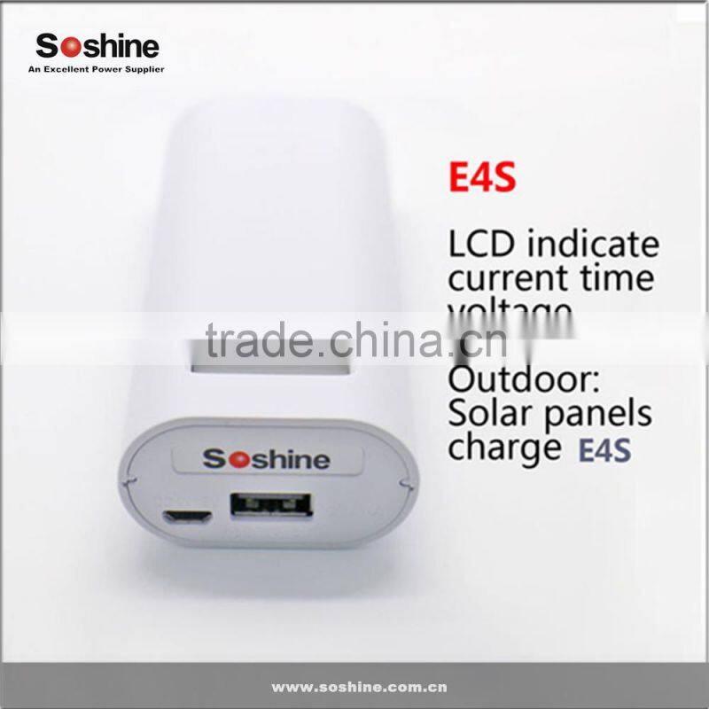 Soshine E4S 18650 battery Portable 5200mAh Power Source Bank w/ Micro USB Cable for IPHONE + More
