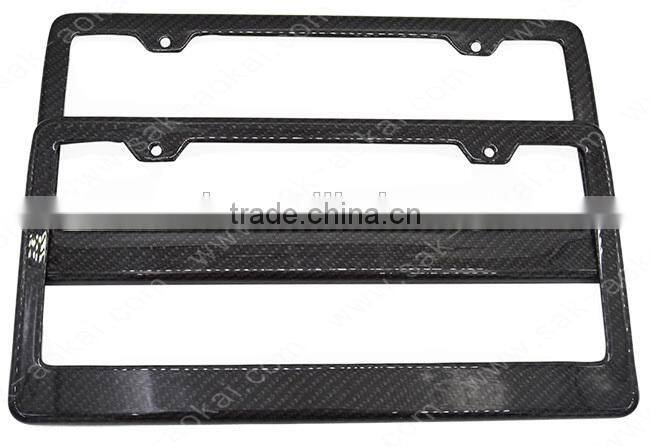 Carbon fiber brand new car truck universal fit license plate frame