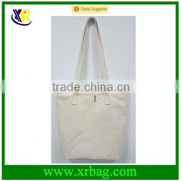 fashion foldable cotton canvas tote bag for shopping
