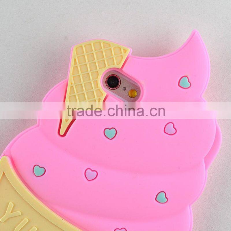 custom silicone ice cream type cell phone case for iphone 6