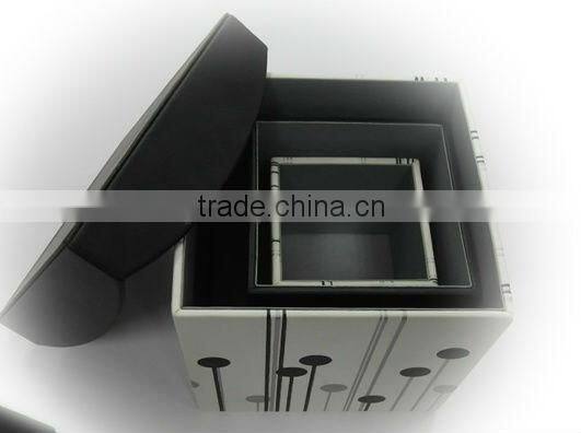 black printed paper box for luxury package