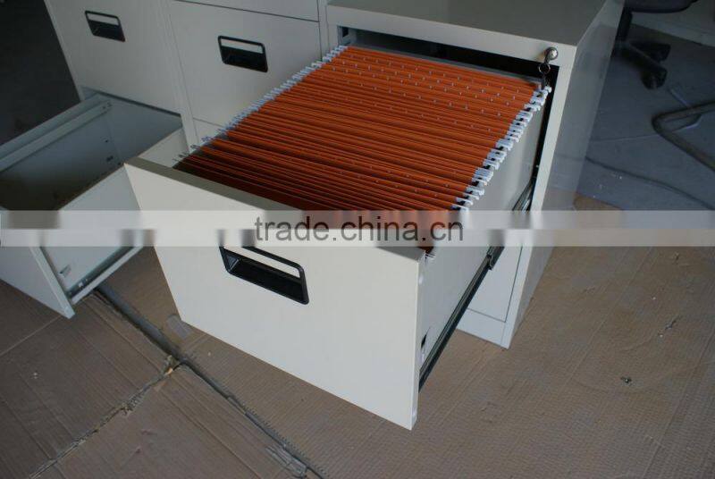 Fireproof colorful lateral three drawer steel storage filling cabinet