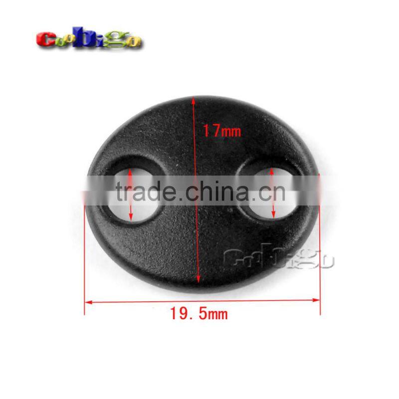 5/32"(4mm) Hole Soft Sliding Connecter Buckle Cord Lock Stopper Shoelaces Paracord #FLS227-B