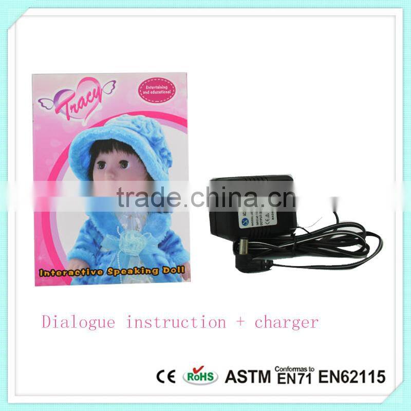 Fashion Dress English Intelligent Talking Doll Baby Toy With IC