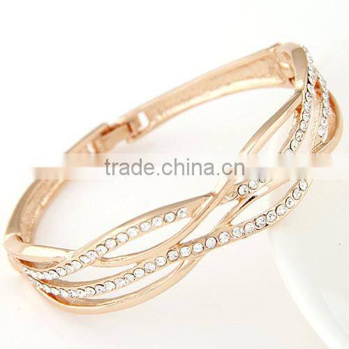 Fancy Pink Blue Water Drop Shape Opal Amber Stone Jeweled Bangle Bracelet