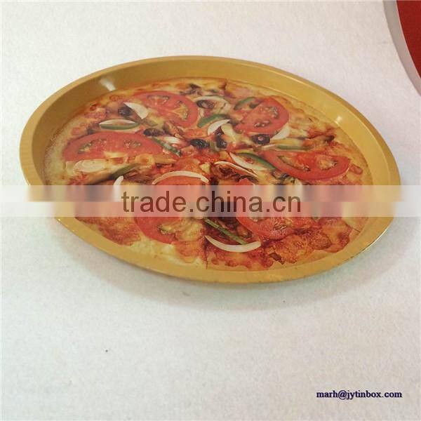Factory directly used merry go rounds for sale Round fruit tin tray flower design metal tray