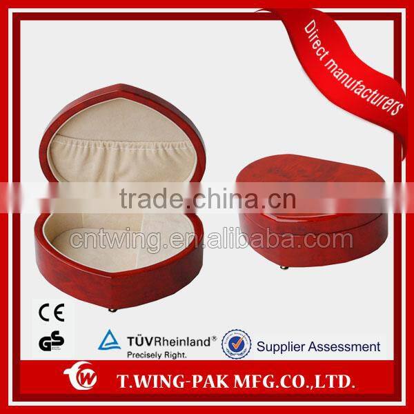 Heart shaped piano paint wooden music box