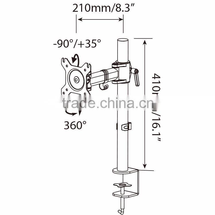 Height adjustable in one computer monitor stand