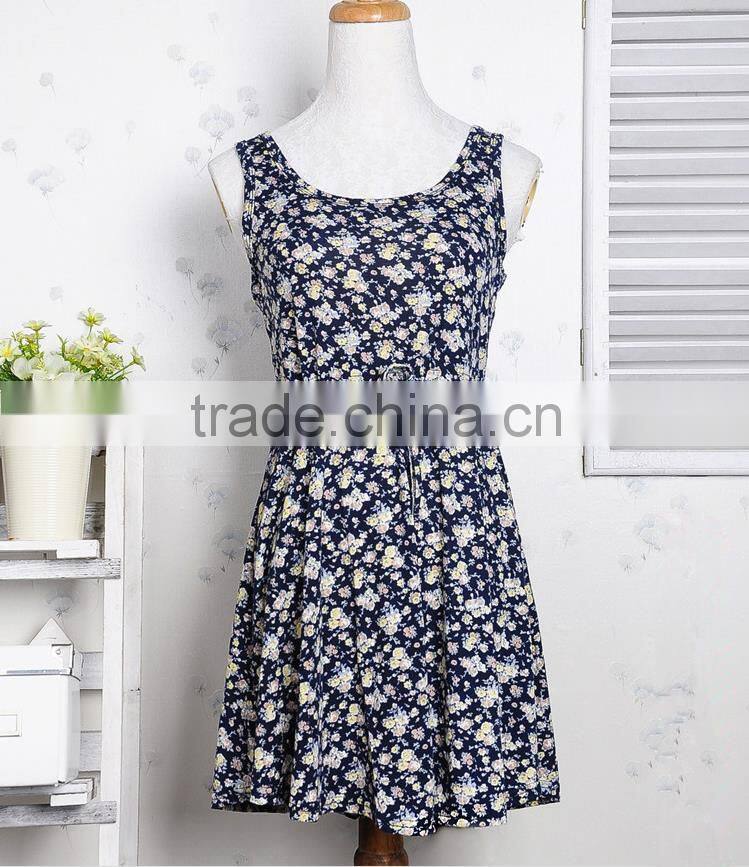 ladies latest smart casual one piece dress in floral print