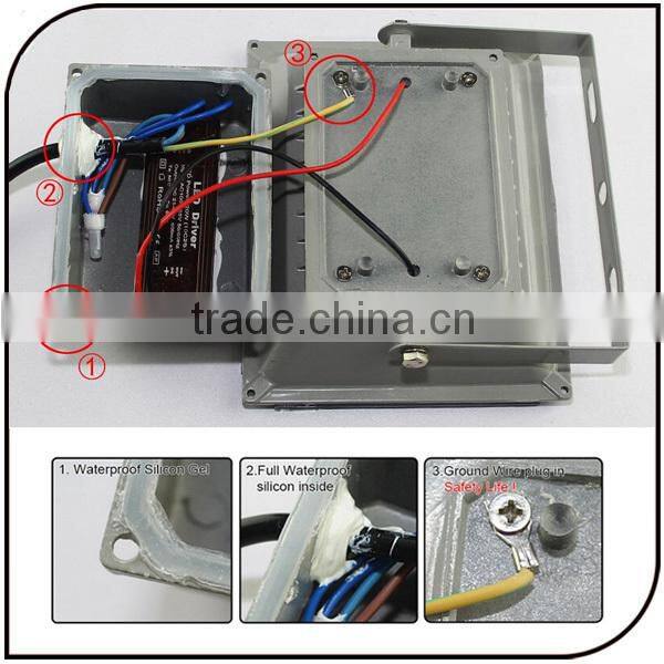 White led floodlight 30w Waterproof IP66 with Ground Plug for Backyard 30W LED Flood light with Screw