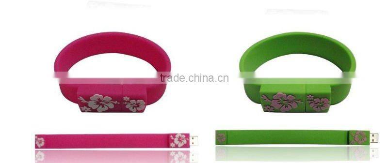 OEM top selling bracelet PVC USB flash drive
