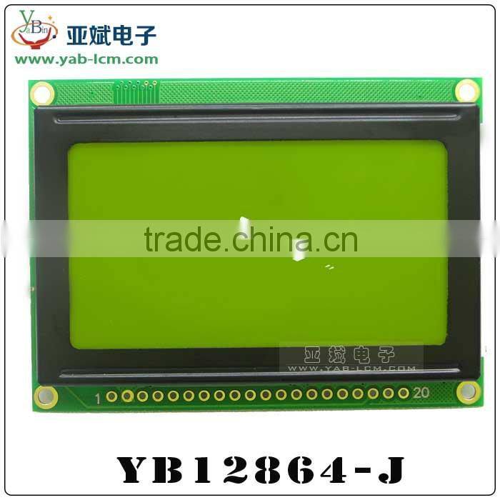 12864 lcd module lcd panel 128X64 with backlight Blue yellow-green gray