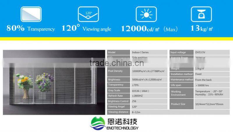 New technology products for P4/p6/p8/p10/p15/p30 transparent indoor led window, transparent led window glass advertising screen