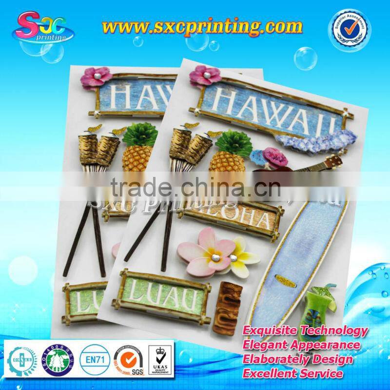2014 newest design hot selling products custom 3d sticker for promotional gifts
