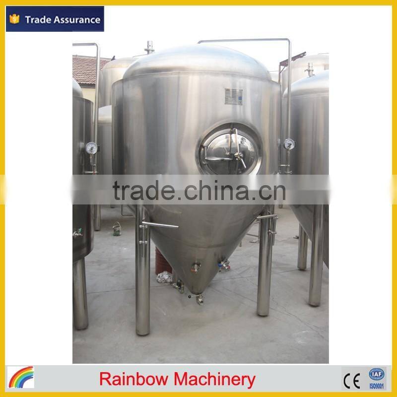 1000L beer brewing equipment, beer brewery equipment, beer fermenter with cooling jacket